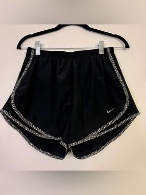 Nike | Dri-FIT Black Running Shorts w White Trim M